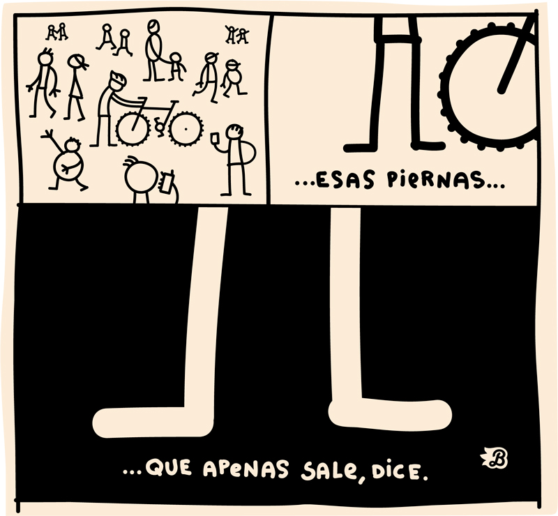 Por qué los ciclistas miran siempre las piernas de otros ciclistas